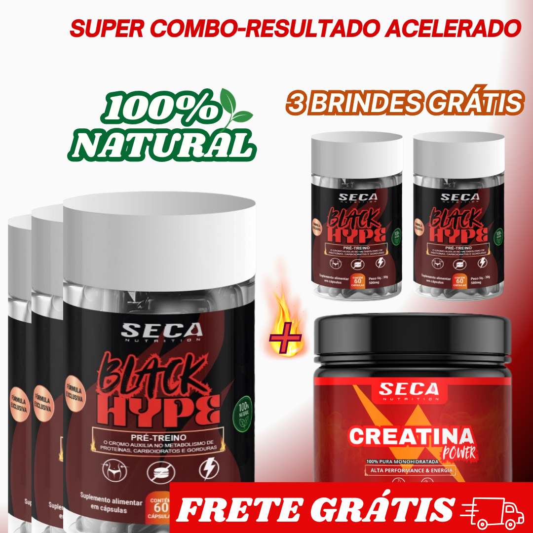 PRÉ-TREINO BLACK⚡️HYPE (Performance & Diurético)